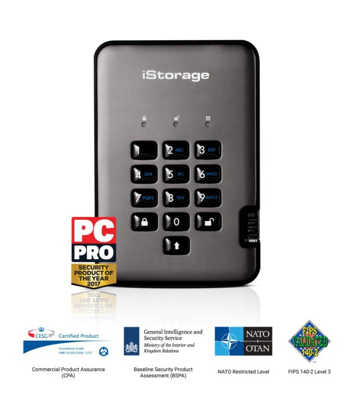diskAshur PRO2 (SSD) - Kapacita: 256 GB